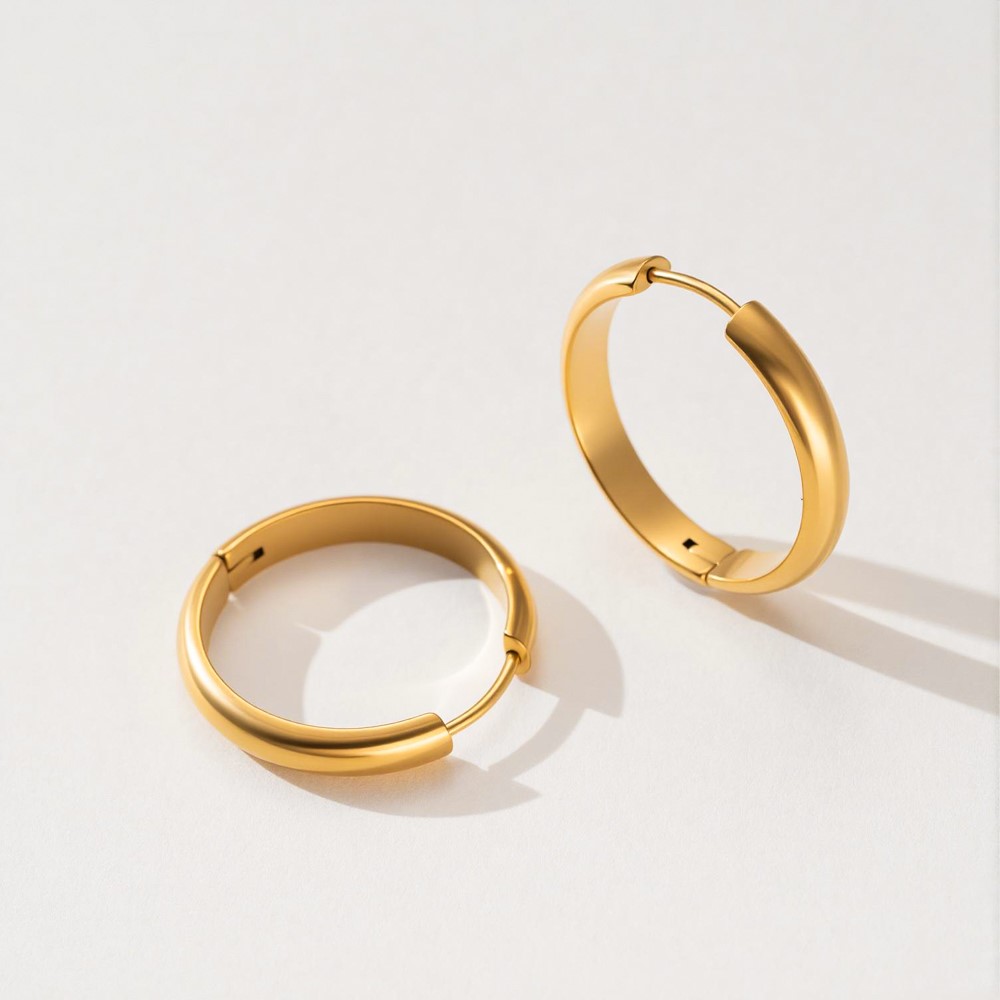 4Pcs Stainless Steel Round Hoo - Hoop Earrings review and price