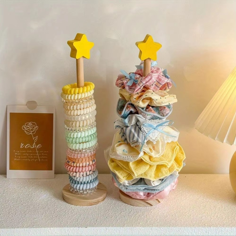 Wood Desktop Hair Rope Holder  - Jewelry Y Watches review and price