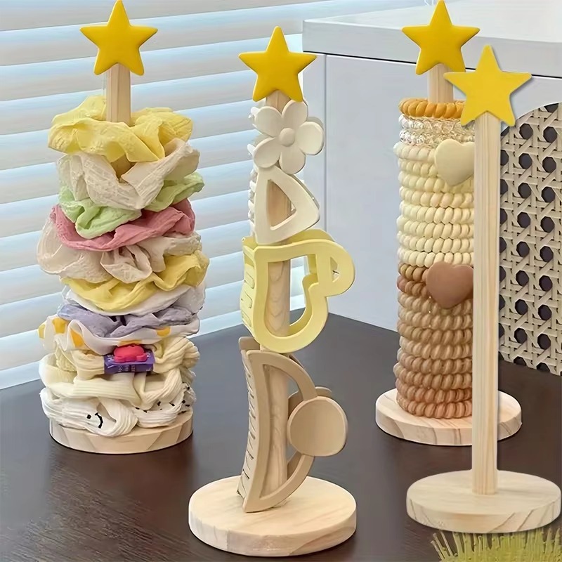 Wood Desktop Hair Rope Holder  - Jewelry Y Watches review and price