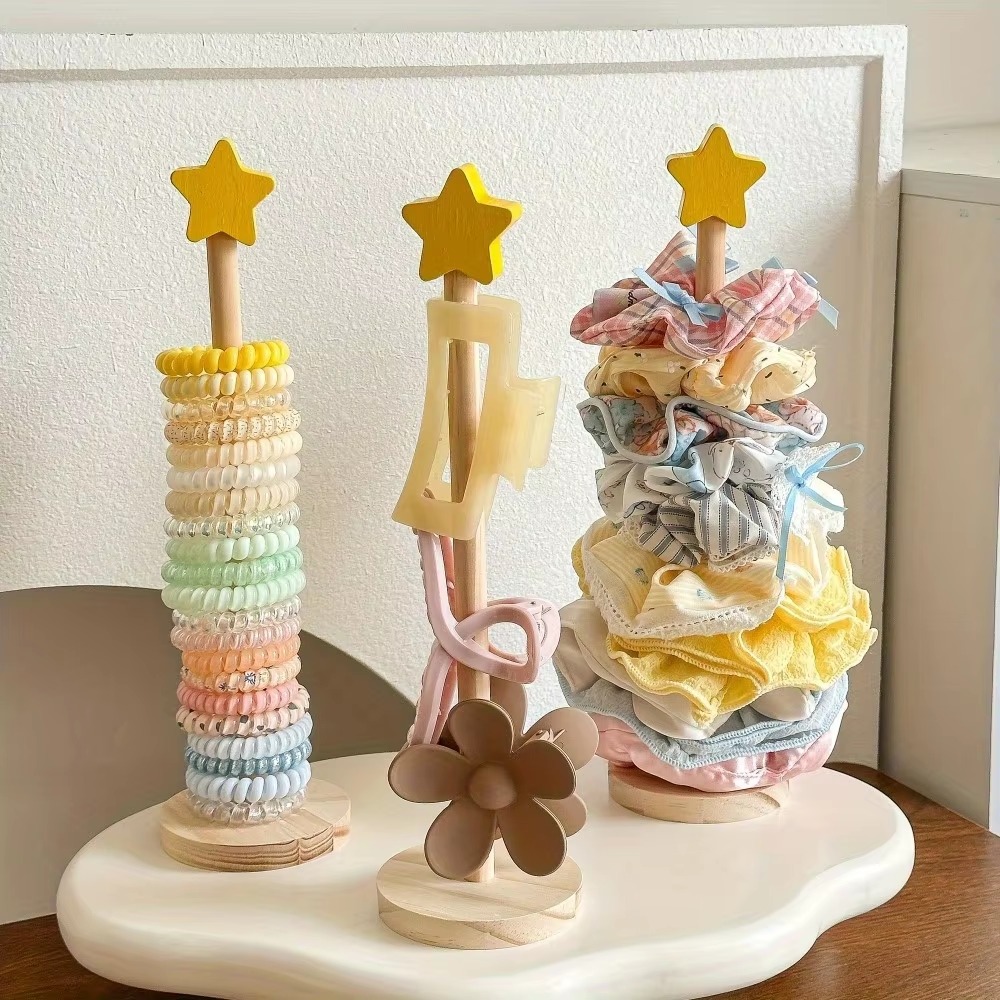 Wood Desktop Hair Rope Holder  - Jewelry Y Watches review and price