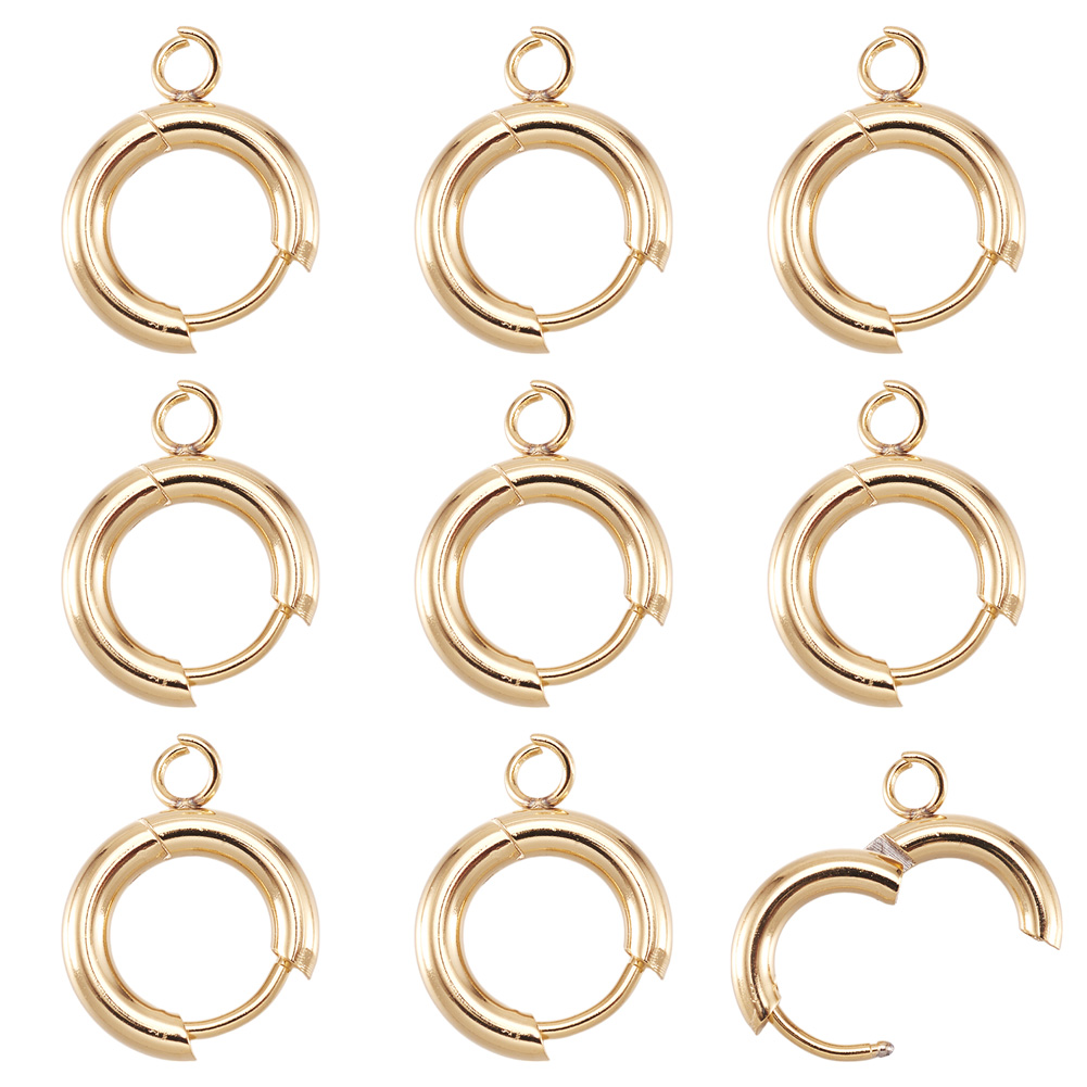 10pcs 201 Stainless Steel Hugg - Hoop Earrings review and price