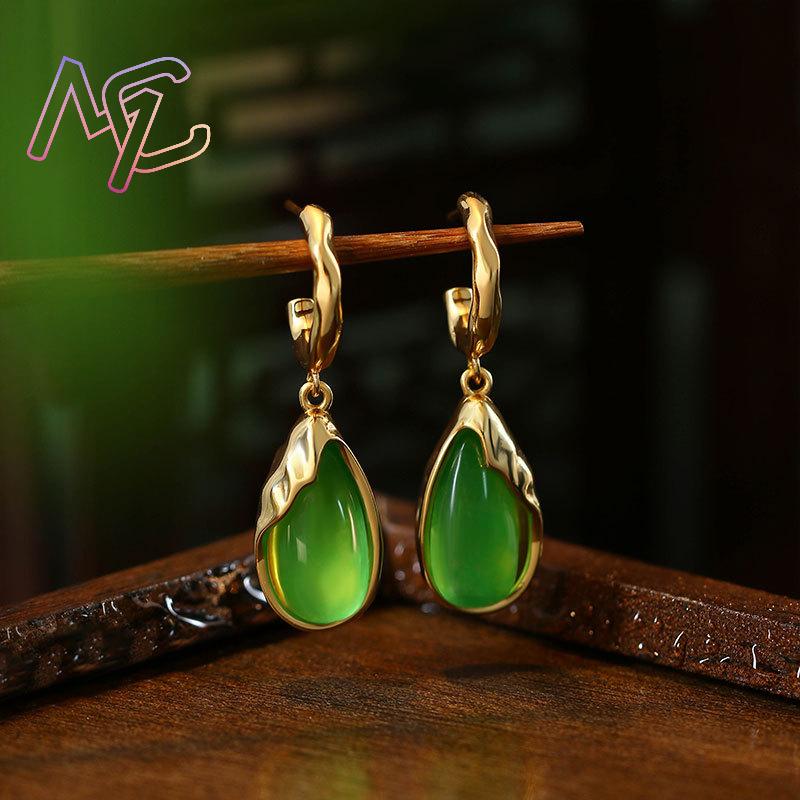 Green Real Jade Water Drop Ear - Drop Earrings review and price