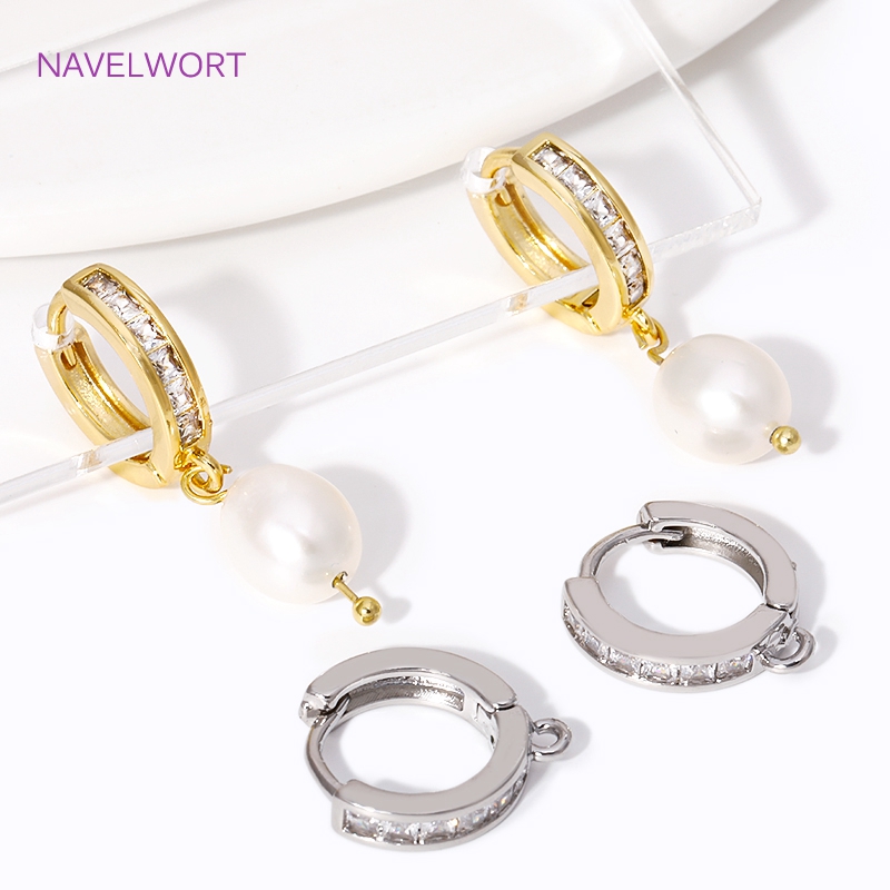 18K Gold Plated Inlaid Zircon  - Hoop Earrings review and price