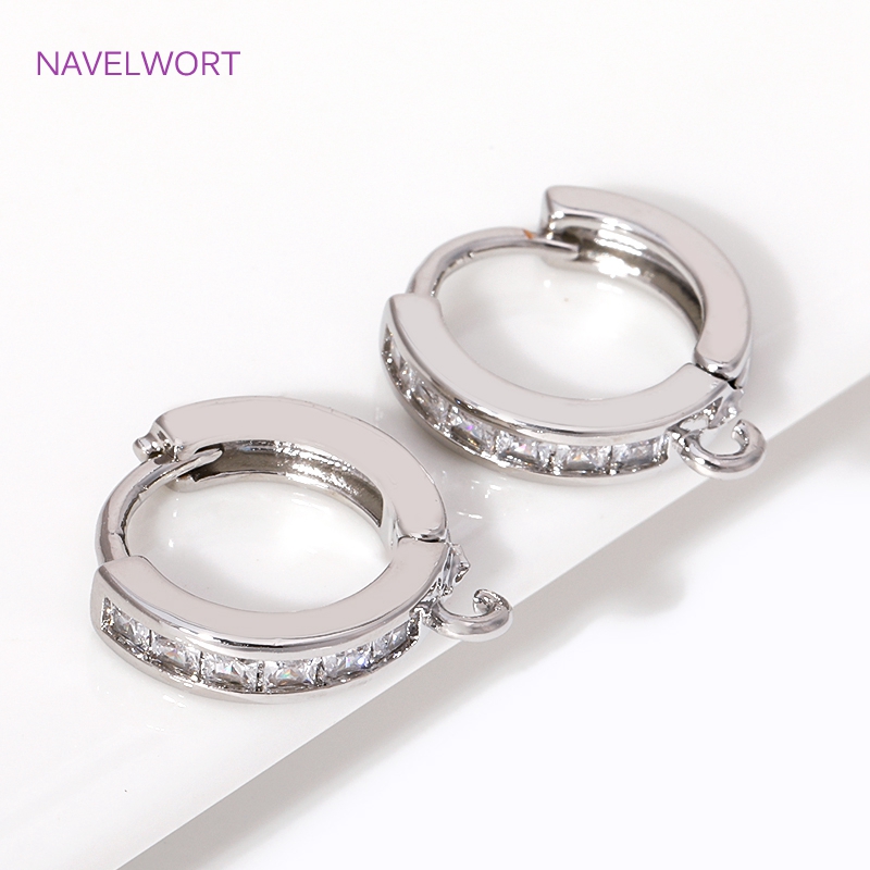 18K Gold Plated Inlaid Zircon  - Hoop Earrings review and price