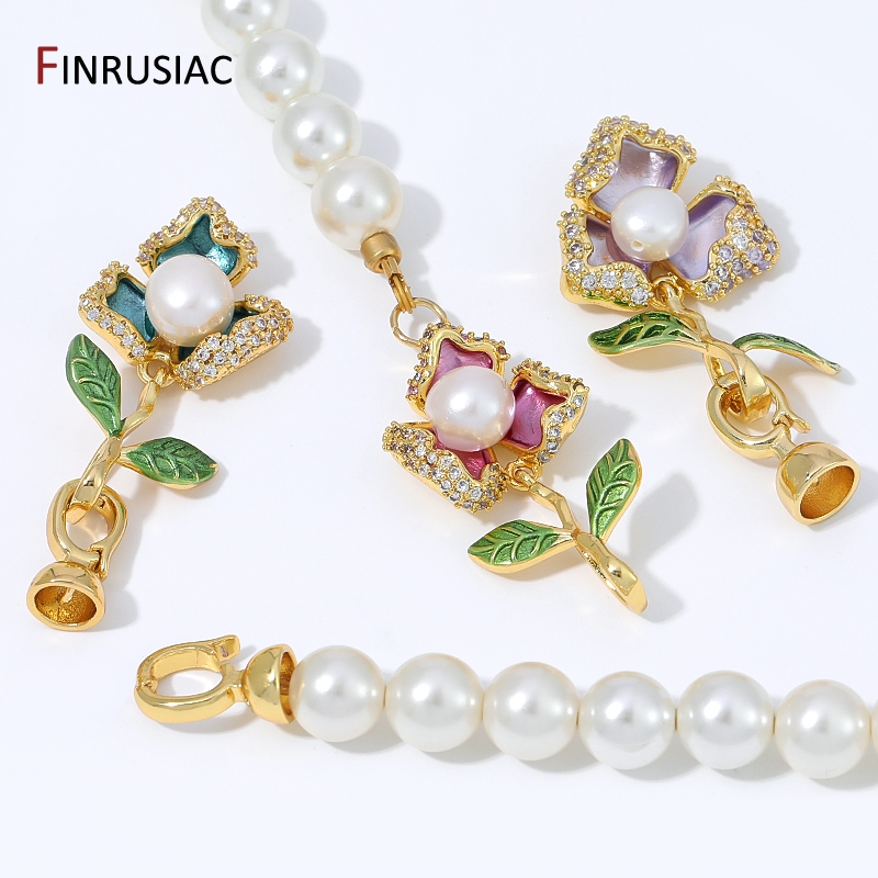 18K Gold Plated Brass Zircon E - Pearl Necklace review and price