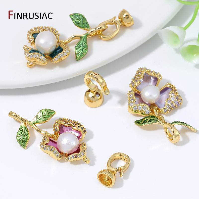 18K Gold Plated Brass Zircon E - Pearl Necklace review and price