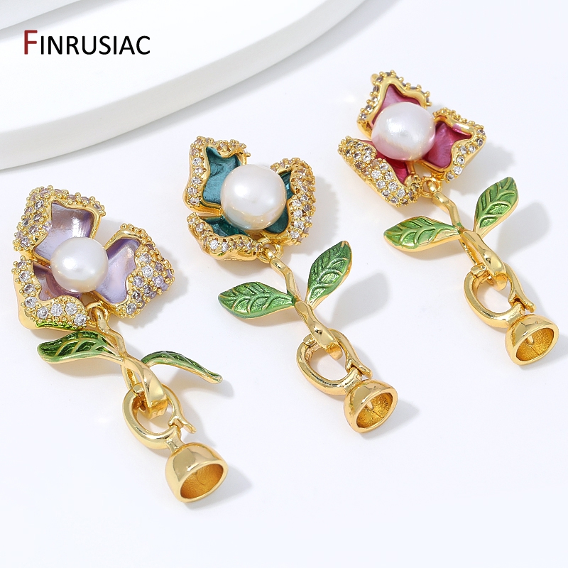 18K Gold Plated Brass Zircon E - Pearl Necklace review and price