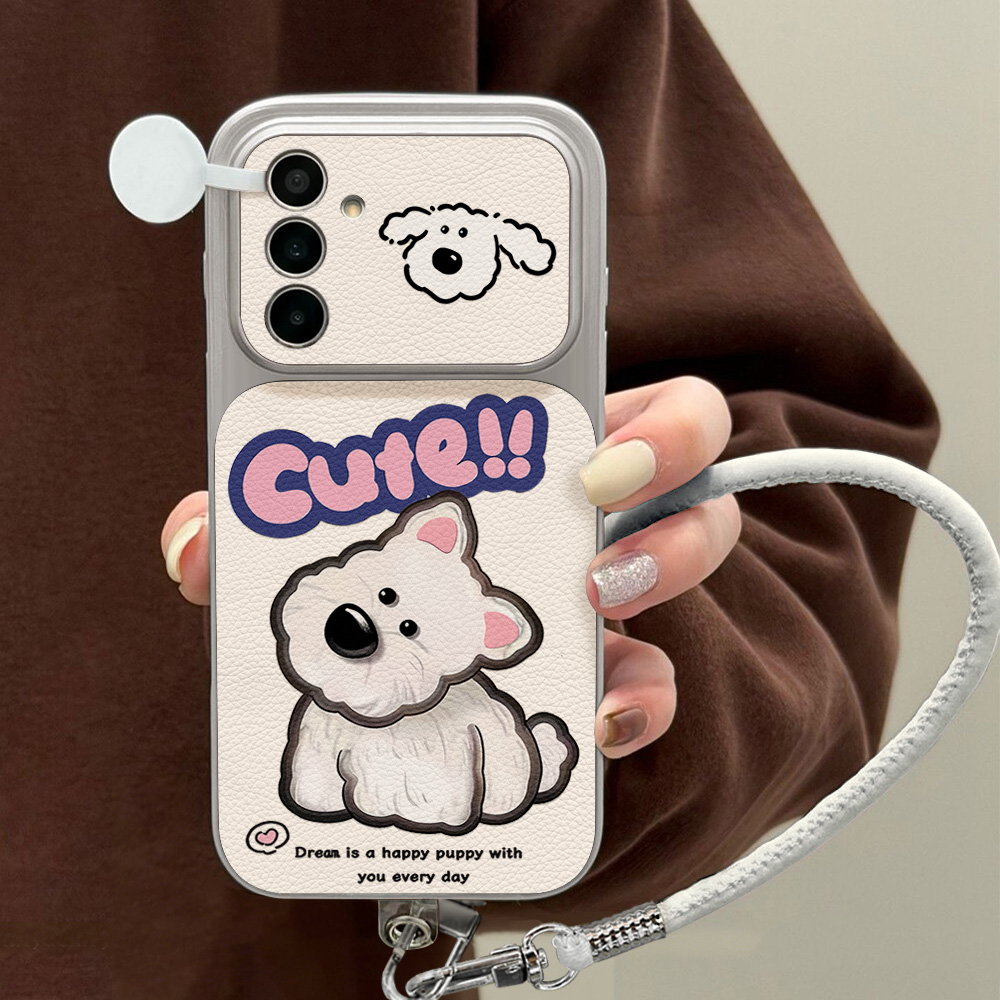 Cute Cartoon Dog Lanyard Phone - Leather Bracelet review and price