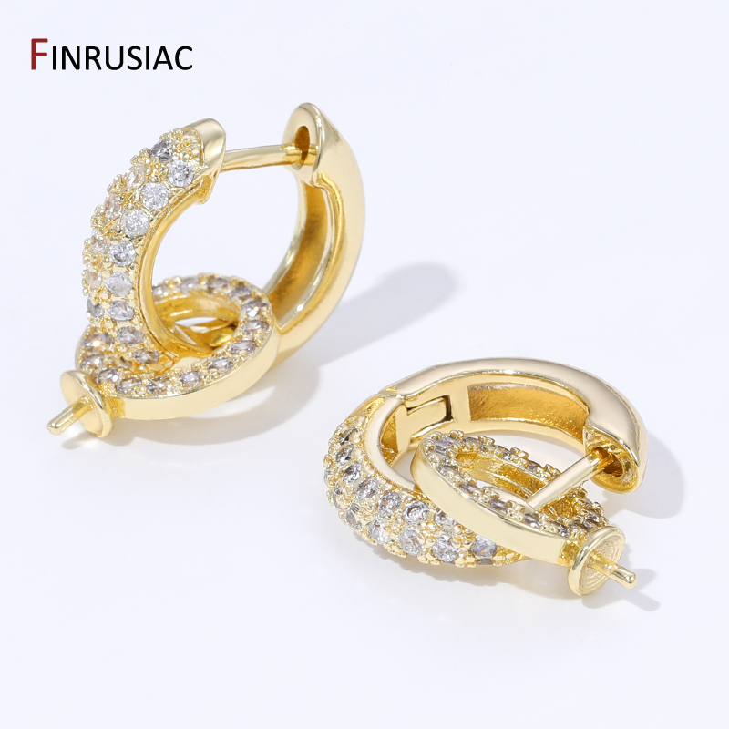 18K Gold Plated Brass Inlaid Z - Hoop Earrings review and price