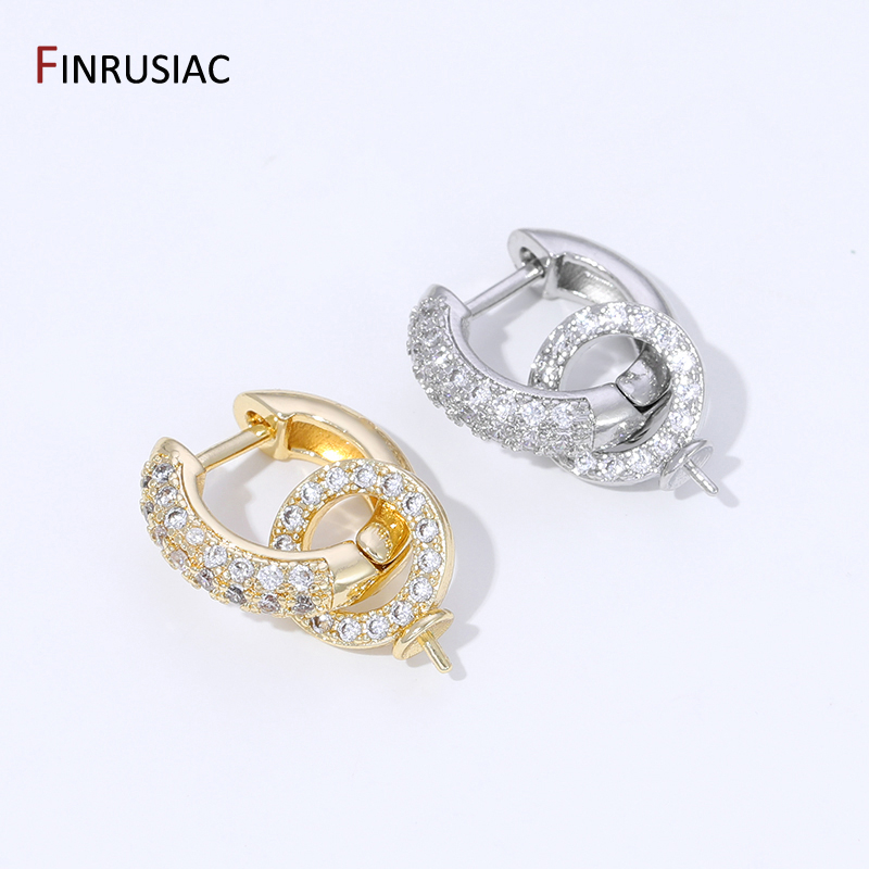 18K Gold Plated Brass Inlaid Z - Hoop Earrings review and price