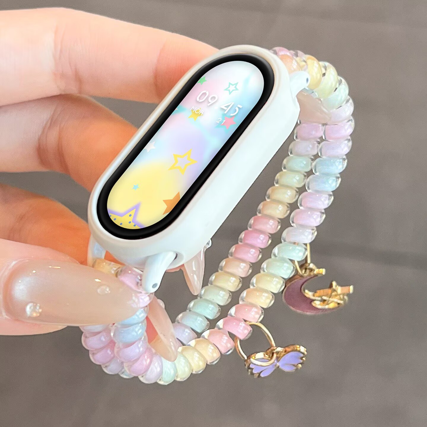 Candy Gradient Flat Bead Strap - Jewelry Watches For Kids review and price