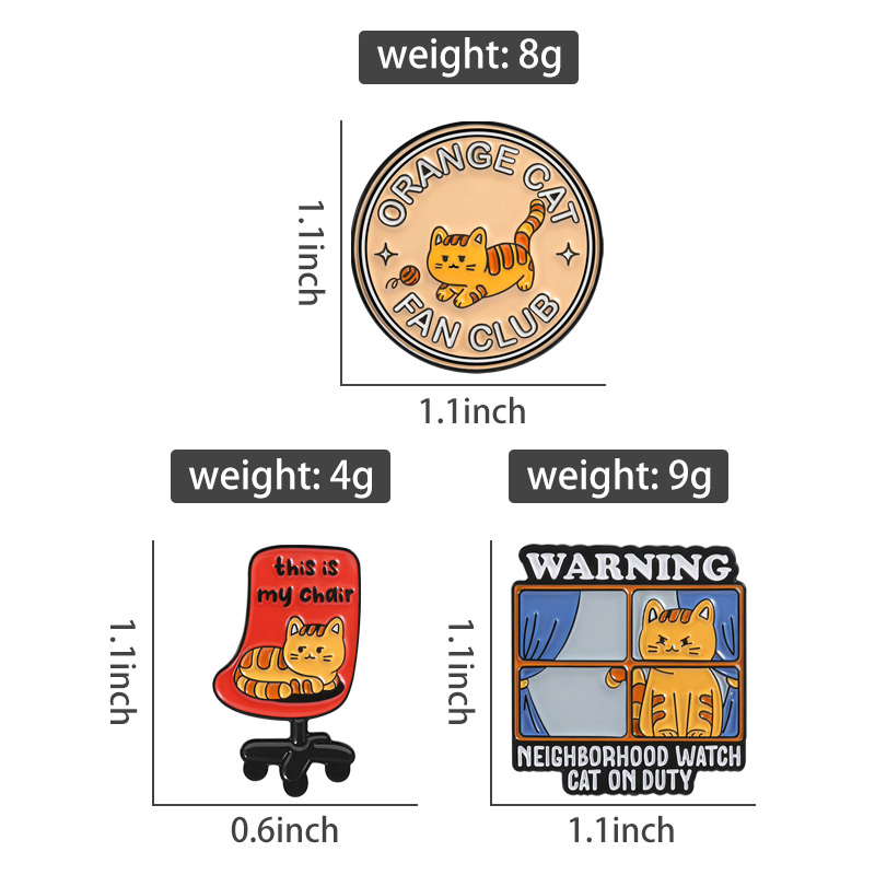 Orange Cat Fan Club Enamel Pin - Jewelry Watches For Kids review and price
