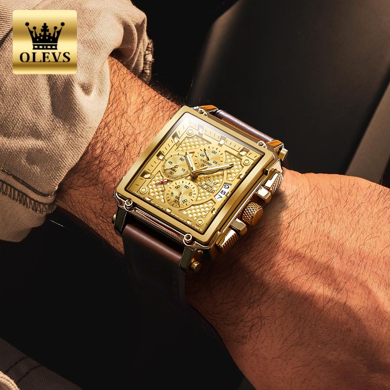 OLEVS Brand Mens Watches Water - Leather Bracelet review and price