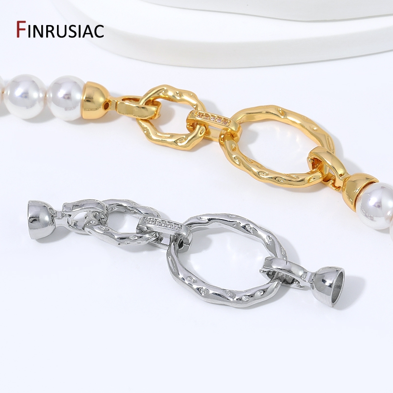 18K Gold Plated Brass Oval Con - Pearl Necklace review and price
