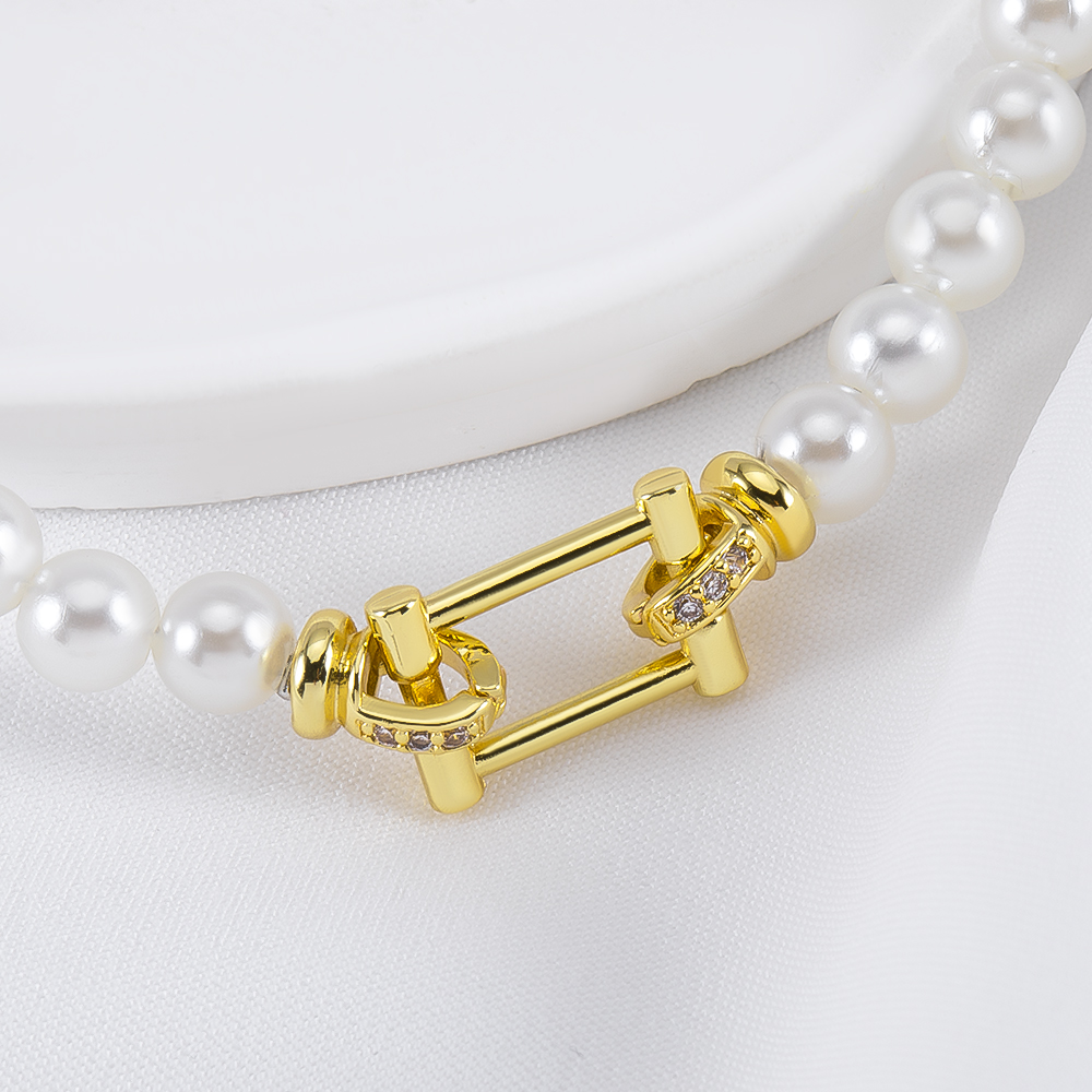 14K Gold Plated Brass Rectangl - Pearl Necklace review and price